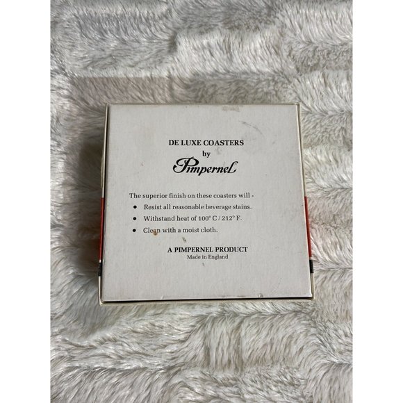 PIMPERNEL Deluxe Square Coaster Set ~ North America Wild Flowers (6) ENGLAND - Picture 7 of 8